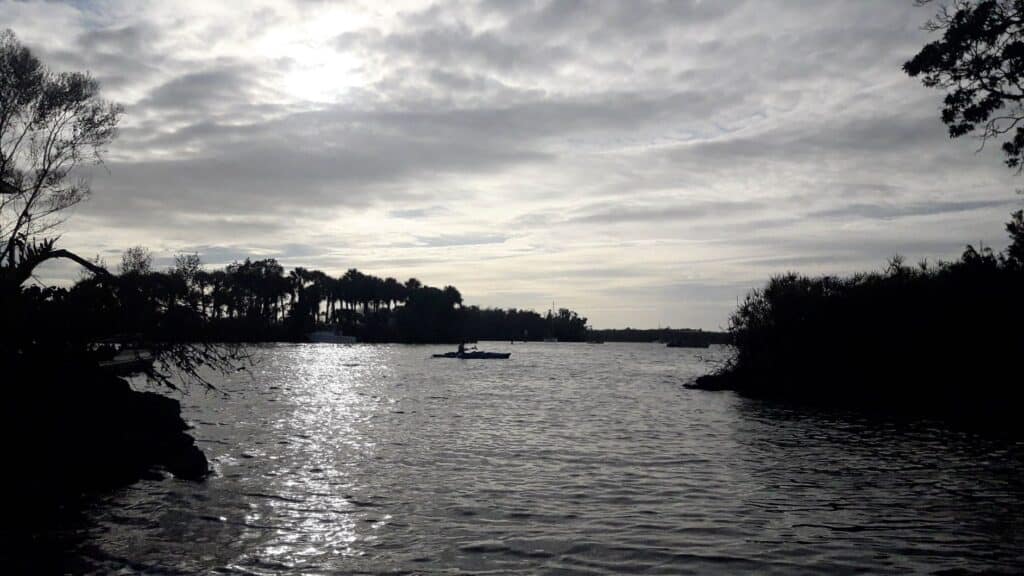 View of Kings Bay from a canal, Crystal River, Florida